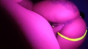 In the dark, a cute girl with big tits fucks a delicious woman with anal and blowjob.