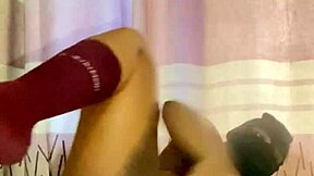 Whore pleasing herself with a dildo in a nice masturbation!