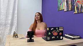 Andrea Castro And Soldier Deepthroat Secretary With Monster Cock Before Boss Arrives