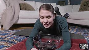 Wow, blond slave degrades herself... shocking! 😱