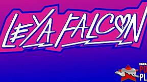 Jon jon prepares to handle stacked blonde leya falcon's ass in close up.