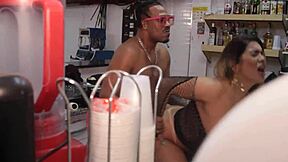 He Passionately Fucked Her Big Ass In The Bar's Kitchen With Nego Catra And Bruna Ferraz