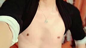 Enjoying a sensual dance and photo session at home