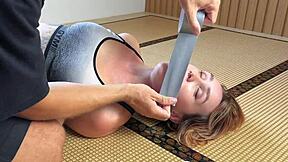 Bound Housewife Punished Naughtily in Garage