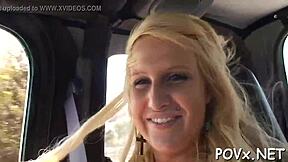 Seductive girlfriend perfectly mixes cock-riding and blowjob