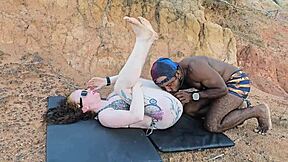 Homemade video of mature blonde in lingerie on a date.