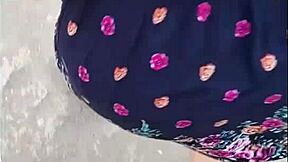 Mature woman in skirt harassed on Lima streets