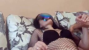 i'm filming my wife in fishnets lingerie for homemade porn