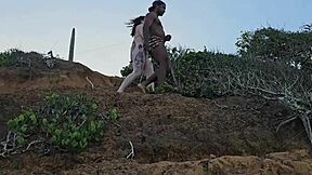 Homemade video of mature blonde in lingerie on a date.