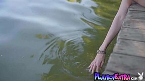 Classy blonde russian milf anna lisa stripping and posing naked on a boat!