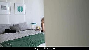 Stepsister crams lil bros mouth with pussy