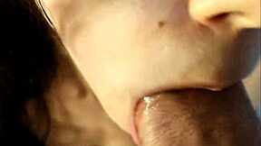 Amateur teen delivers intense closeup blowjob action