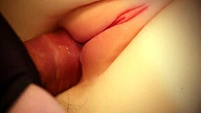 Her pussy felt hot and slippery during double penetration