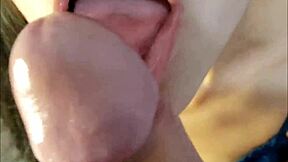 Amateur teen delivers intense closeup blowjob action