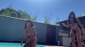 Petite brunette gets assfucked doggystyle bent over