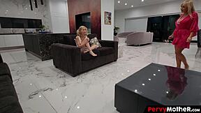 Mature mom gets pregnant beside stepdaughter intensely