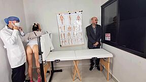 Yo, cuckold groom takes his bride to the gyno for a shock