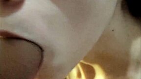 Amateur teen delivers intense closeup blowjob action