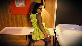 Stepmother Masturbates While Her Stepson Secretly Watches Her