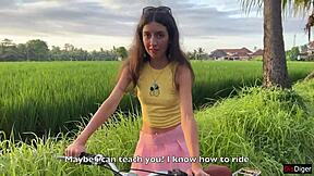 I Thanked A Stranger With My Wet Pussy After Bike Help - Creampie!