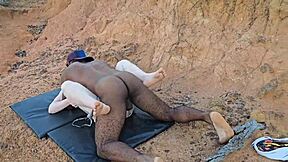 Homemade video of mature blonde in lingerie on a date.