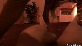 German Hooker in Hamburg Brothel Rides Bareback for Wild Facial