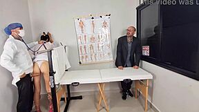 Yo, cuckold groom takes his bride to the gyno for a shock