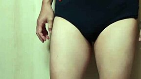 What's hiding under Chiso Moso's maid bra with pierced nipples and huge ass?