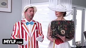 Does The Naughty Nanny Know A Spoonful Of Cum Helps Learning? Watch Her Facial