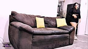 Latina amateur masturbates to orgasm on couch big ass tits prostitute sex