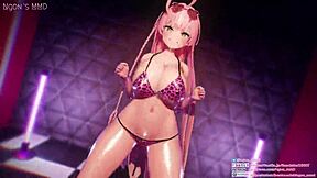 hanako's dynamic dance flaunts big ass and tits