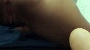 Latina brunette stretches big ass while masturbating.