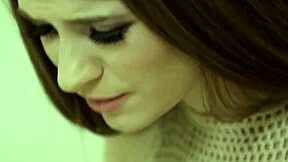 Cute Lesbian Babe in Stockings Scissors in Lingerie