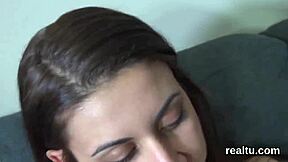 Flawless Czech chick seduced in supermarket for POV anal