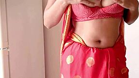 nepali couple having sex in sari at home