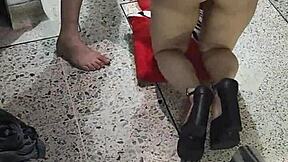 with my step-cousin making videos at home