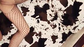 Fishnet underwear looks very exciting in close up homemade view