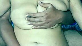 Desi indian wife presses big boobs fingering hairy pussy and asshole