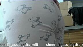 BBW in Pajamas Toys Her Big Clit