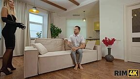 Rim4k luxury lies with a hot blonde in stockings 😍