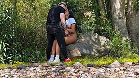 Amateur Couple Records Fucking with Stepbrother by the River