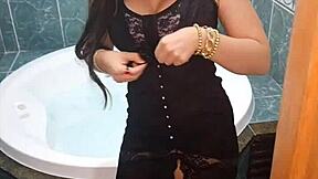 pamela pantera cums on erotic hydromassage chair with anal plug