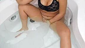 pamela pantera cums on erotic hydromassage chair with anal plug