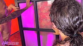 Horny MILF Fucks Three Guys in Group Sex Fantasy.