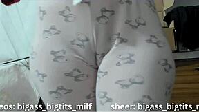 BBW in Pajamas Toys Her Big Clit