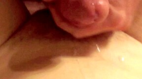 Her pov - pumping cum - her busty natural tits keep me hard