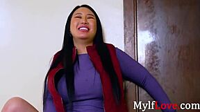 Asian Milf Mommy Riding Cowgirl in Family Reunion