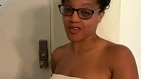 Beautiful petite sascha visits neighbor for interracial roleplay.