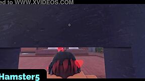 Roblox futa delivers intense blowjob through gloryhole