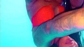 Old Man Sucks College Girl's Pussy in Cuckold Scene